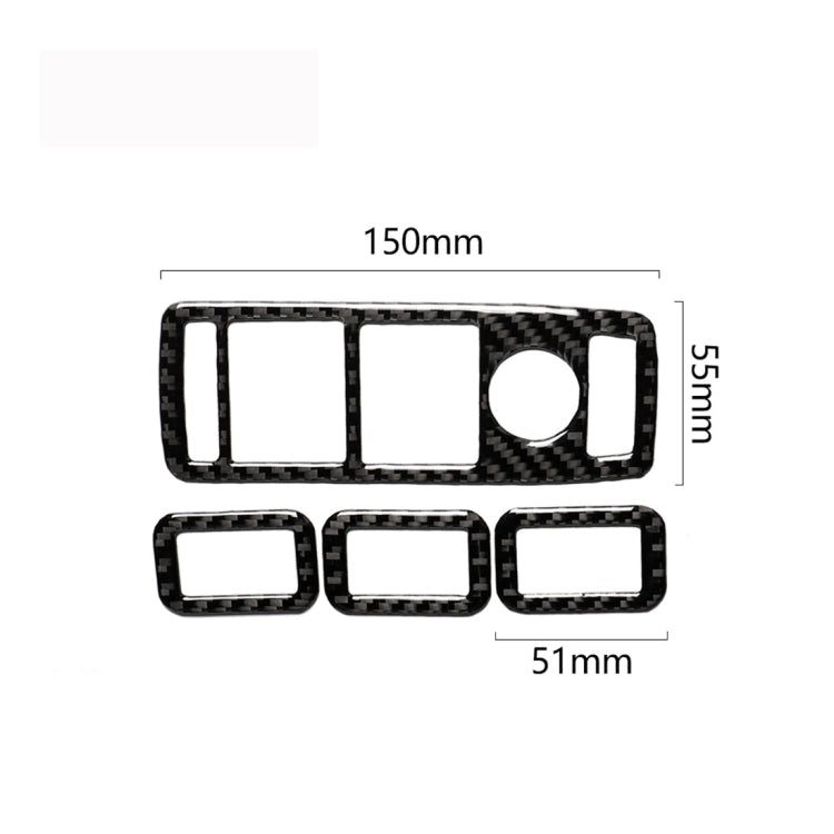 Adesivo decorativo per pannello alzacristallo per finestrino auto in fibra di carbonio da 4 pezzi per Tesla Model X, Window Lift Panel