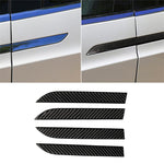 Adesivo decorativo per pannello maniglia esterna per porta esterna in fibra di carbonio da 4 pezzi per Tesla Model X, Outer Door Handle Panel