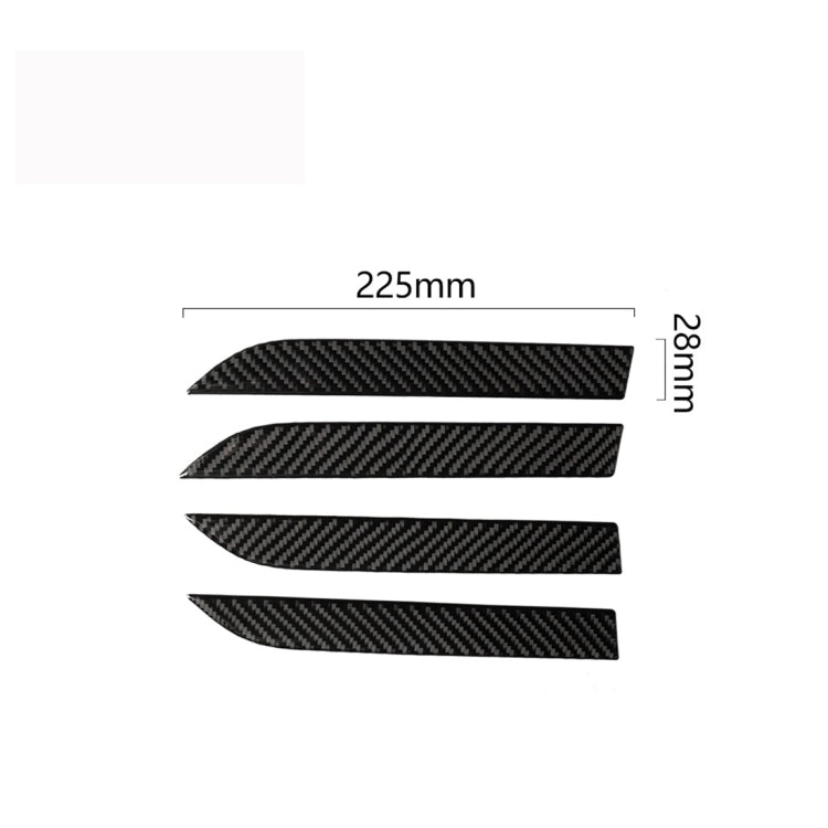 Adesivo decorativo per pannello maniglia esterna per porta esterna in fibra di carbonio da 4 pezzi per Tesla Model X, Outer Door Handle Panel