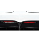 Adesivo decorativo per fendinebbia posteriori per auto in fibra di carbonio da 2 pezzi per Tesla Model X, Rear Fog Lamps