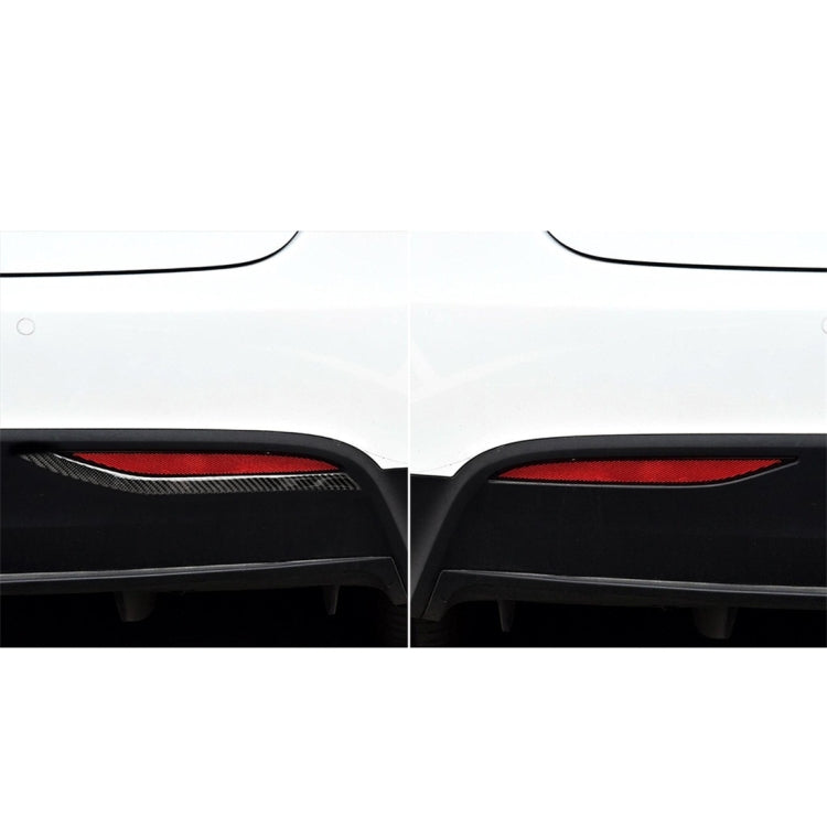 Adesivo decorativo per fendinebbia posteriori per auto in fibra di carbonio da 2 pezzi per Tesla Model X, Rear Fog Lamps