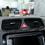 Adesivo decorativo per telaio uscita aria controllo centrale auto in fibra di carbonio per Volkswagen Scirocco 2009-2016, guida sinistra e destra universale, Central Control Air Outlet Frame