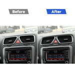 Adesivo decorativo per telaio uscita aria controllo centrale auto in fibra di carbonio per Volkswagen Scirocco 2009-2016, guida sinistra e destra universale, Central Control Air Outlet Frame