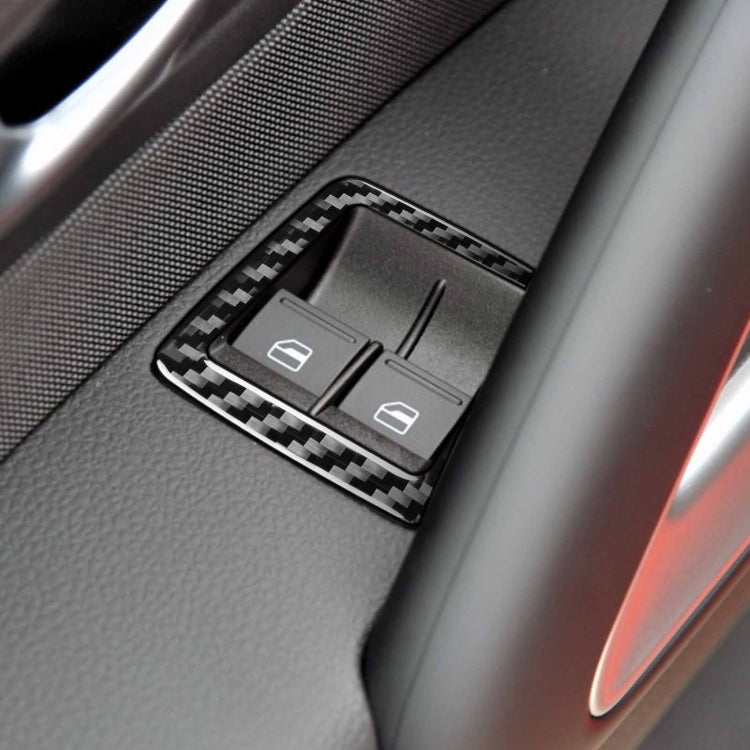 2 pz/set in fibra di carbonio pulsanti finestrino auto adesivo decorativo per Volkswagen Scirocco 2009-2016, guida sinistra e destra universale, Window Buttons