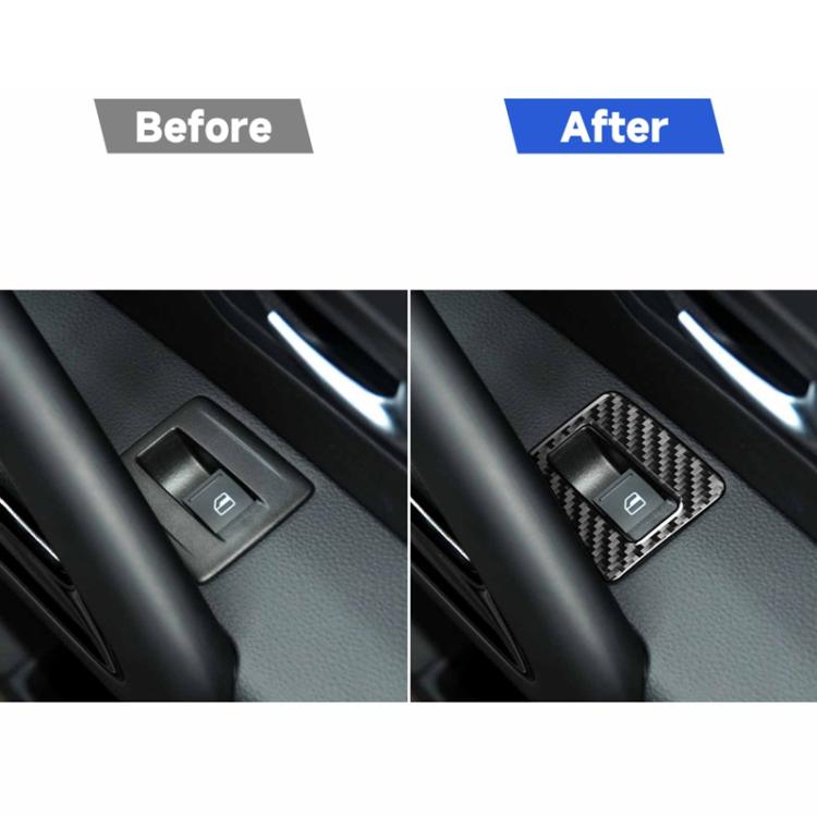2 pz/set in fibra di carbonio pulsanti finestrino auto adesivo decorativo per Volkswagen Scirocco 2009-2016, guida sinistra e destra universale, Window Buttons