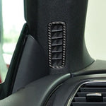 2 pezzi/set adesivo decorativo per cornice uscita aria montante anteriore in fibra di carbonio per Volkswagen Scirocco 2009-2016, guida sinistra e destra universale, A-pillar Air Outlet Frame