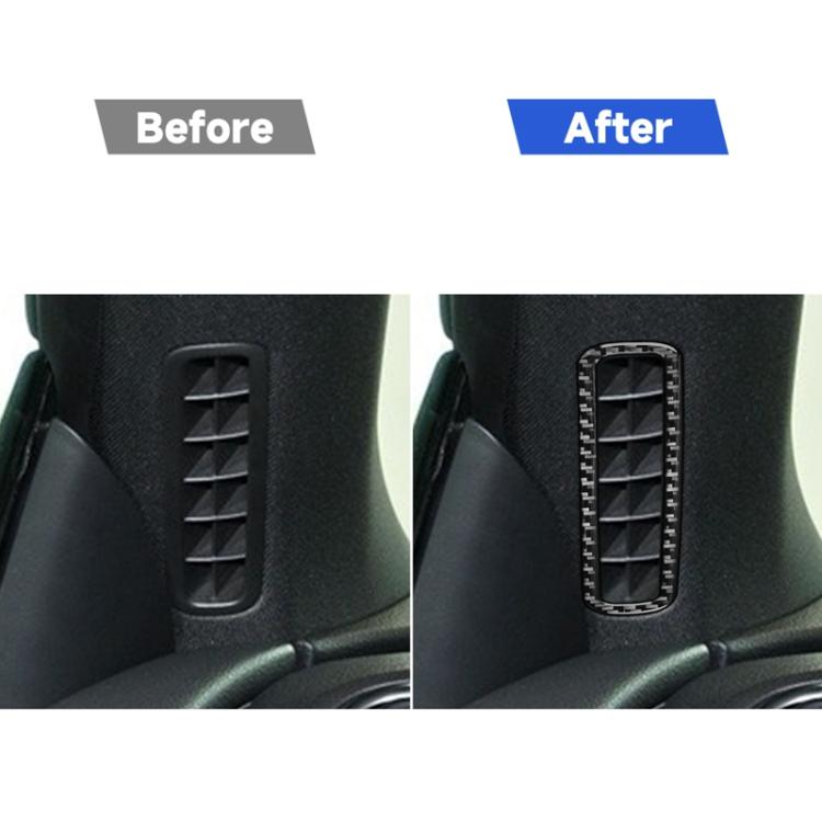 2 pezzi/set adesivo decorativo per cornice uscita aria montante anteriore in fibra di carbonio per Volkswagen Scirocco 2009-2016, guida sinistra e destra universale, A-pillar Air Outlet Frame