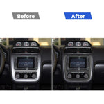 Adesivo decorativo per pannello aria condizionata CD per controllo centralizzato auto in fibra di carbonio per Volkswagen Scirocco 2009-2016, guida sinistra e destra universale, Central Control CD Air Conditioning Panel