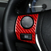 2 pezzi/set adesivo decorativo per cornice dei pulsanti del volante dell'auto in fibra di carbonio per Toyota Corolla 2014-2018, guida sinistra e destra universale, Steering Wheel Button Frame