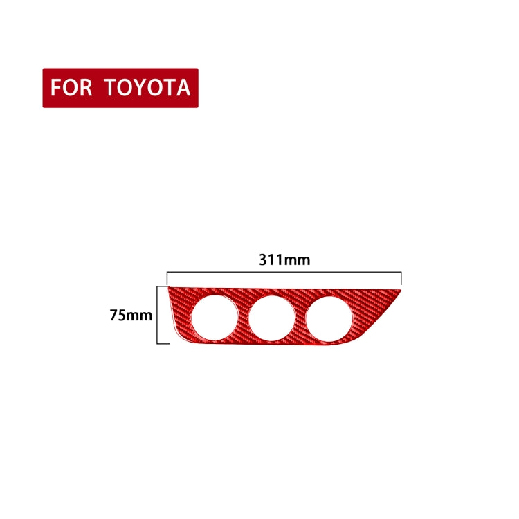 Pannello interruttori del condizionatore d'aria per auto in fibra di carbonio Un adesivo decorativo per Toyota Corolla 2014-2018, guida a sinistra, Air Conditioner Switch Panel A,Left Drive