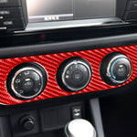 Pannello interruttori del condizionatore d'aria per auto in fibra di carbonio Un adesivo decorativo per Toyota Corolla 2014-2018, guida a sinistra, Air Conditioner Switch Panel A,Left Drive