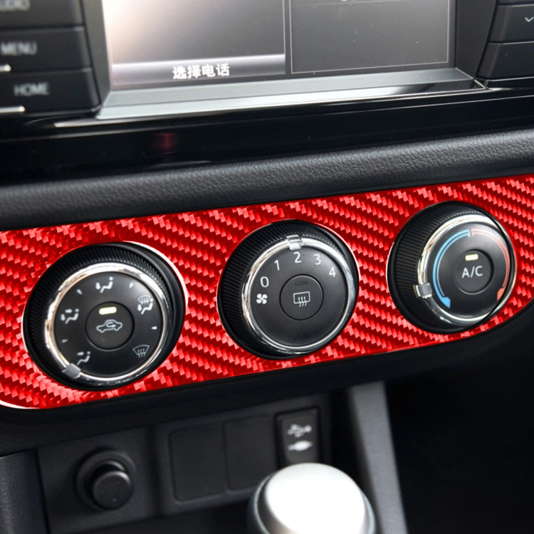 Pannello interruttori del condizionatore d'aria per auto in fibra di carbonio Un adesivo decorativo per Toyota Corolla 2014-2018, guida a sinistra, Air Conditioner Switch Panel A,Left Drive