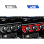 Pannello interruttori del condizionatore d'aria per auto in fibra di carbonio Un adesivo decorativo per Toyota Corolla 2014-2018, guida a sinistra, Air Conditioner Switch Panel A,Left Drive