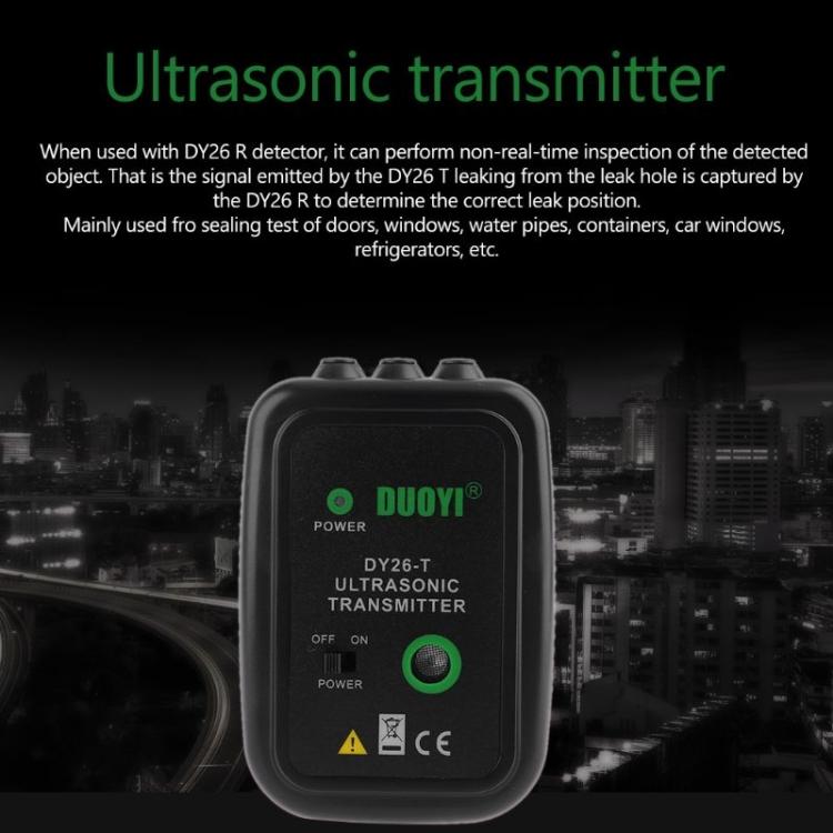 Tester portatile per perdite di tenuta sottovuoto per rilevatori di difetti ad ultrasuoni per auto DUOYI DY26, DY26