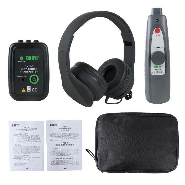 Tester portatile per perdite di tenuta sottovuoto per rilevatori di difetti ad ultrasuoni per auto DUOYI DY26, DY26