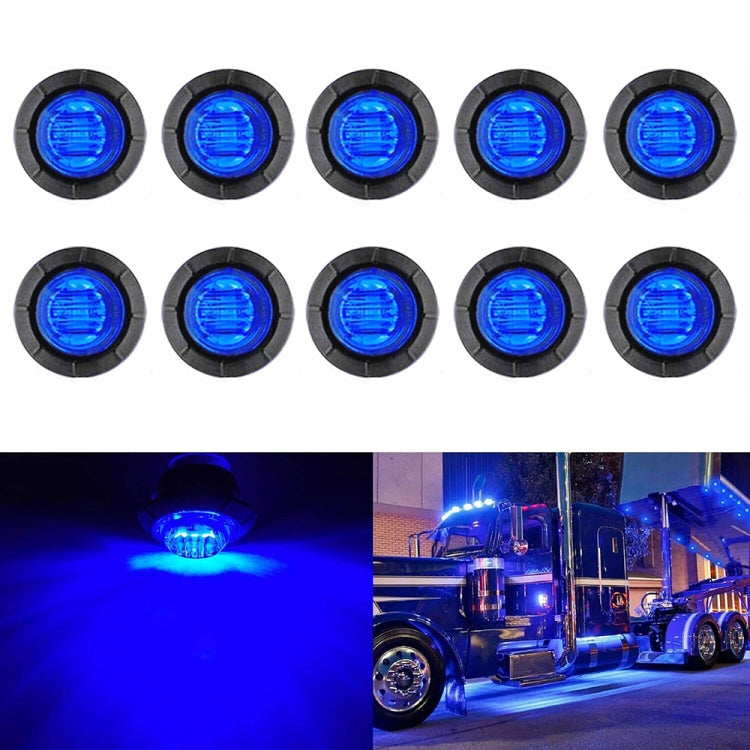 10 PZ MK-009 Lampada da 3/4 pollici per auto/camion 3 LED Indicatori di posizione laterali, MK-009(Red Light), MK-009(Blue Light), MK-009(Green Light), MK-009(White Light), MK-009(Yellow Light)