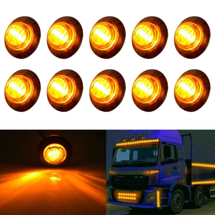10 PZ MK-009 Lampada da 3/4 pollici per auto/camion 3 LED Indicatori di posizione laterali, MK-009(Red Light), MK-009(Blue Light), MK-009(Green Light), MK-009(White Light), MK-009(Yellow Light)