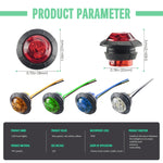 10 PZ MK-009 Lampada da 3/4 pollici per auto/camion 3 LED Indicatori di posizione laterali, MK-009(Red Light), MK-009(Blue Light), MK-009(Green Light), MK-009(White Light), MK-009(Yellow Light)