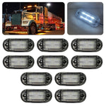 10 pezzi MK-019 Lampada a lampadina per indicatori di posizione laterali a 6 LED per auto/camion, MK-019 (Red Light), MK-019 (White Light), MK-019 (Yellow Light)