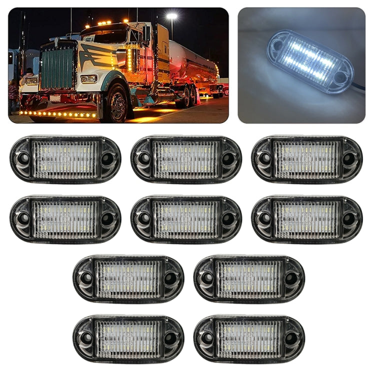 10 pezzi MK-019 Lampada a lampadina per indicatori di posizione laterali a 6 LED per auto/camion, MK-019 (Red Light), MK-019 (White Light), MK-019 (Yellow Light)