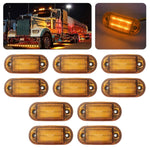 10 pezzi MK-019 Lampada a lampadina per indicatori di posizione laterali a 6 LED per auto/camion, MK-019 (Red Light), MK-019 (White Light), MK-019 (Yellow Light)