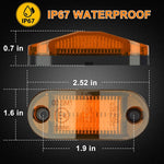 10 pezzi MK-019 Lampada a lampadina per indicatori di posizione laterali a 6 LED per auto/camion, MK-019 (Red Light), MK-019 (White Light), MK-019 (Yellow Light)