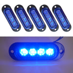 5 pezzi MK-087 Lampada a lampadina per indicatori di posizione laterali a 4 LED per auto/camion, MK-087(Blue Light), MK-087(Green Light), MK-087(Red Light), MK-087(White Light), MK-087(Yellow Light)