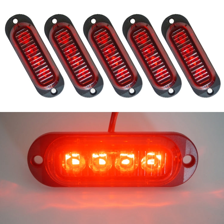 5 pezzi MK-087 Lampada a lampadina per indicatori di posizione laterali a 4 LED per auto/camion, MK-087(Blue Light), MK-087(Green Light), MK-087(Red Light), MK-087(White Light), MK-087(Yellow Light)