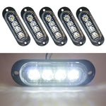 5 pezzi MK-087 Lampada a lampadina per indicatori di posizione laterali a 4 LED per auto/camion, MK-087(Blue Light), MK-087(Green Light), MK-087(Red Light), MK-087(White Light), MK-087(Yellow Light)