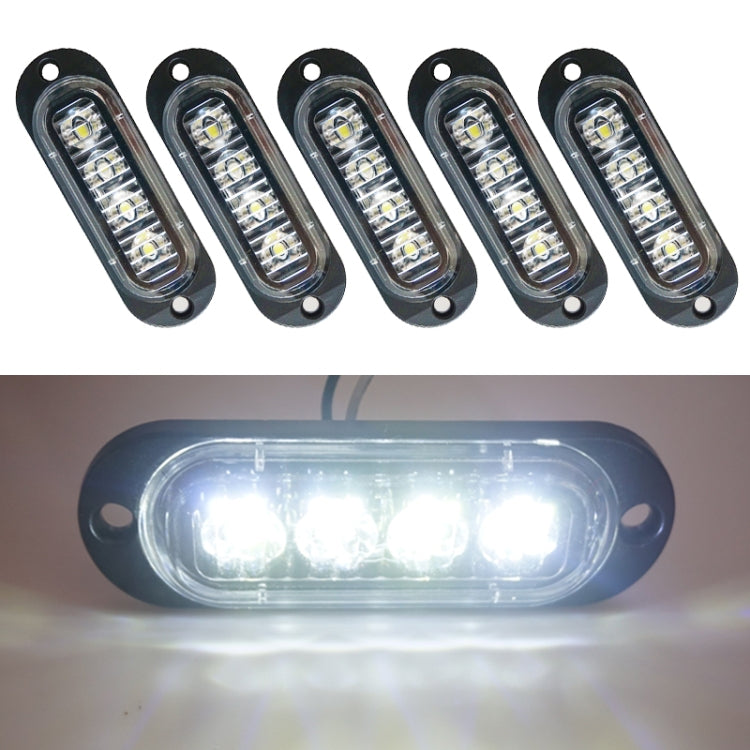 5 pezzi MK-087 Lampada a lampadina per indicatori di posizione laterali a 4 LED per auto/camion, MK-087(Blue Light), MK-087(Green Light), MK-087(Red Light), MK-087(White Light), MK-087(Yellow Light)