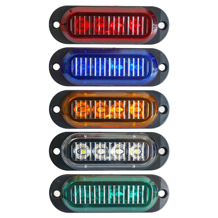 5 pezzi MK-087 Lampada a lampadina per indicatori di posizione laterali a 4 LED per auto/camion, MK-087(Blue Light), MK-087(Green Light), MK-087(Red Light), MK-087(White Light), MK-087(Yellow Light)
