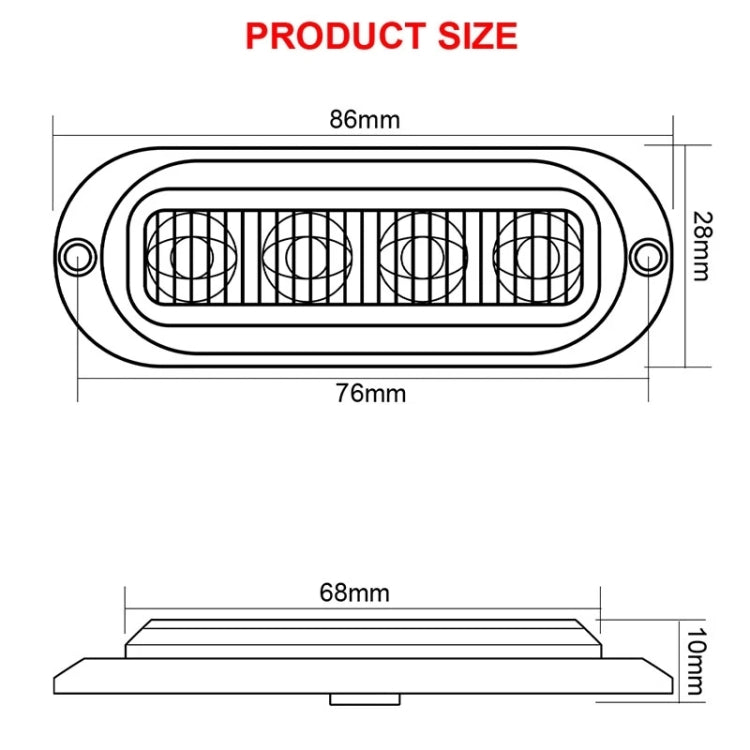 5 pezzi MK-087 Lampada a lampadina per indicatori di posizione laterali a 4 LED per auto/camion, MK-087(Blue Light), MK-087(Green Light), MK-087(Red Light), MK-087(White Light), MK-087(Yellow Light)