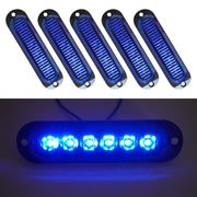 5 pezzi MK-093 Lampada a lampadina per indicatori di posizione laterali a 6 LED per auto/camion, MK-093(Blue Light), MK-093(Green Light), MK-093(Red Light), MK-093(White Light), MK-093(Yellow Light)