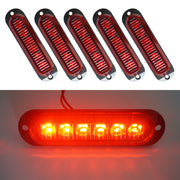 5 pezzi MK-093 Lampada a lampadina per indicatori di posizione laterali a 6 LED per auto/camion, MK-093(Blue Light), MK-093(Green Light), MK-093(Red Light), MK-093(White Light), MK-093(Yellow Light)