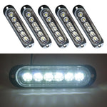 5 pezzi MK-093 Lampada a lampadina per indicatori di posizione laterali a 6 LED per auto/camion, MK-093(Blue Light), MK-093(Green Light), MK-093(Red Light), MK-093(White Light), MK-093(Yellow Light)