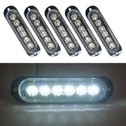 5 pezzi MK-093 Lampada a lampadina per indicatori di posizione laterali a 6 LED per auto/camion, MK-093(Blue Light), MK-093(Green Light), MK-093(Red Light), MK-093(White Light), MK-093(Yellow Light)