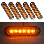 5 pezzi MK-093 Lampada a lampadina per indicatori di posizione laterali a 6 LED per auto/camion, MK-093(Blue Light), MK-093(Green Light), MK-093(Red Light), MK-093(White Light), MK-093(Yellow Light)