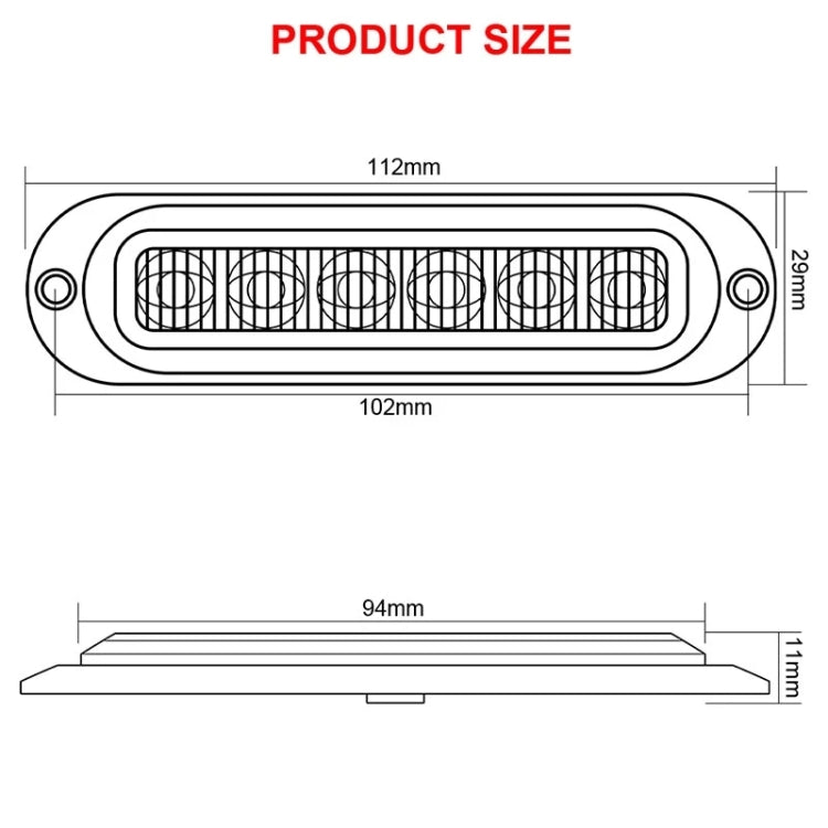 5 pezzi MK-093 Lampada a lampadina per indicatori di posizione laterali a 6 LED per auto/camion, MK-093(Blue Light), MK-093(Green Light), MK-093(Red Light), MK-093(White Light), MK-093(Yellow Light)