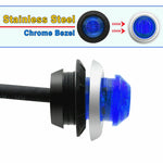 10 pezzi MK-118 3/4 pollici con struttura in metallo per auto/camion 3 LED indicatori di direzione laterali lampada a lampadina, MK-118(Blue Light), MK-118(Green Light), MK-118(Red Light), MK-118(White Light), MK-118 (Yellow Light)