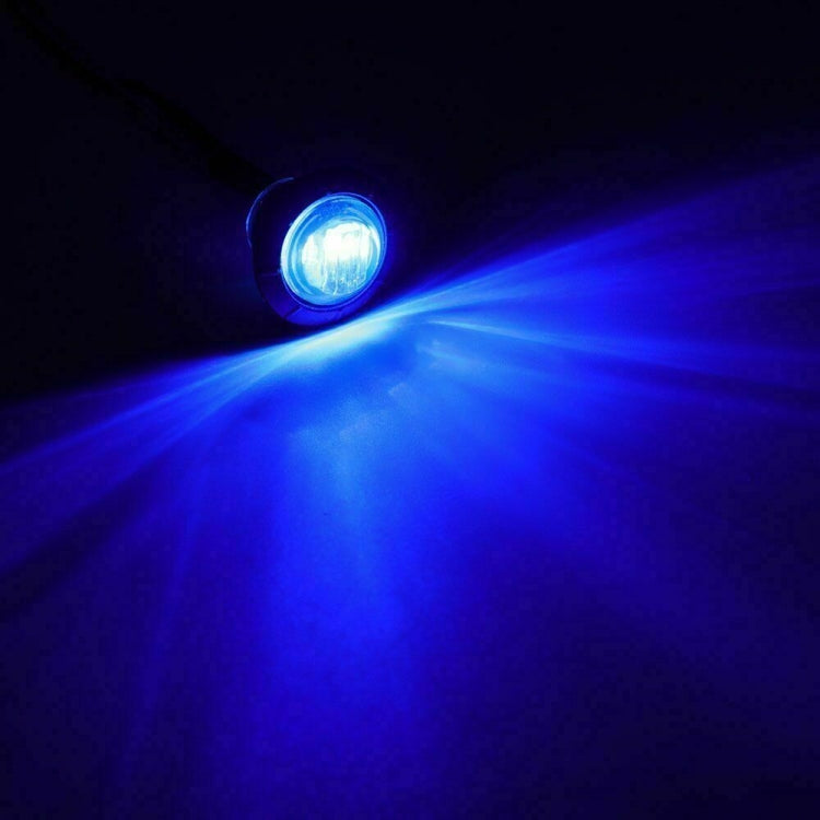 10 pezzi MK-118 3/4 pollici con struttura in metallo per auto/camion 3 LED indicatori di direzione laterali lampada a lampadina, MK-118(Blue Light), MK-118(Green Light), MK-118(Red Light), MK-118(White Light), MK-118 (Yellow Light)