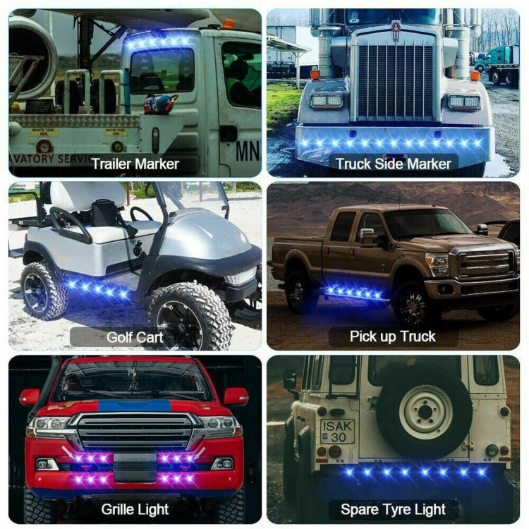 10 pezzi MK-118 3/4 pollici con struttura in metallo per auto/camion 3 LED indicatori di direzione laterali lampada a lampadina, MK-118(Blue Light), MK-118(Green Light), MK-118(Red Light), MK-118(White Light), MK-118 (Yellow Light)