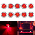 10 pezzi MK-118 3/4 pollici con struttura in metallo per auto/camion 3 LED indicatori di direzione laterali lampada a lampadina, MK-118(Blue Light), MK-118(Green Light), MK-118(Red Light), MK-118(White Light), MK-118 (Yellow Light)