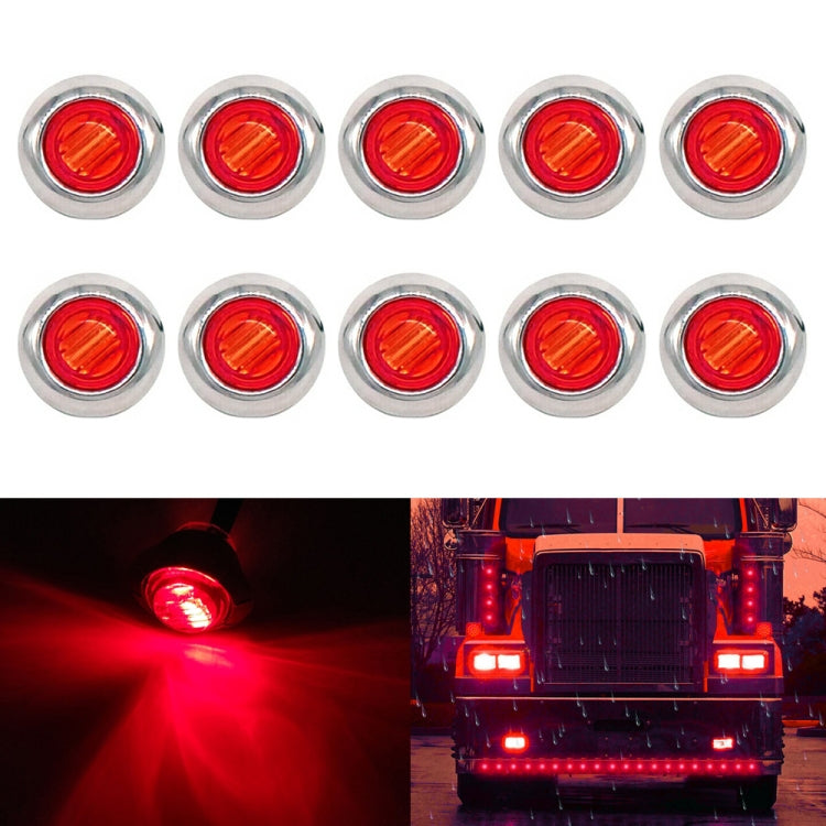 10 pezzi MK-118 3/4 pollici con struttura in metallo per auto/camion 3 LED indicatori di direzione laterali lampada a lampadina, MK-118(Blue Light), MK-118(Green Light), MK-118(Red Light), MK-118(White Light), MK-118 (Yellow Light)