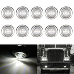 10 pezzi MK-118 3/4 pollici con struttura in metallo per auto/camion 3 LED indicatori di direzione laterali lampada a lampadina, MK-118(Blue Light), MK-118(Green Light), MK-118(Red Light), MK-118(White Light), MK-118 (Yellow Light)