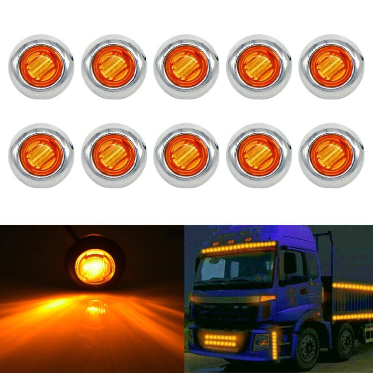 10 pezzi MK-118 3/4 pollici con struttura in metallo per auto/camion 3 LED indicatori di direzione laterali lampada a lampadina, MK-118(Blue Light), MK-118(Green Light), MK-118(Red Light), MK-118(White Light), MK-118 (Yellow Light)