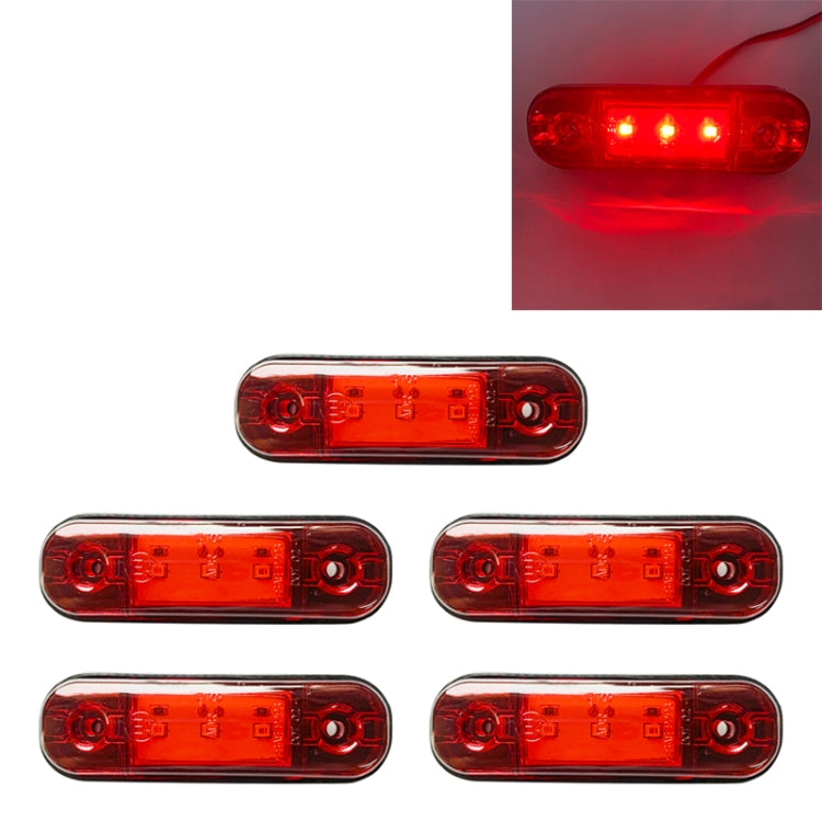 5 pezzi MK-327 Fanale posteriore per auto/camion 3 LED Indicatore di posizione laterale, MK-327(Red Light), MK-327(White Light), MK-327(Yellow Light)