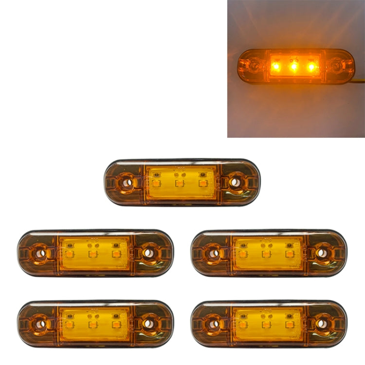 5 pezzi MK-327 Fanale posteriore per auto/camion 3 LED Indicatore di posizione laterale, MK-327(Red Light), MK-327(White Light), MK-327(Yellow Light)
