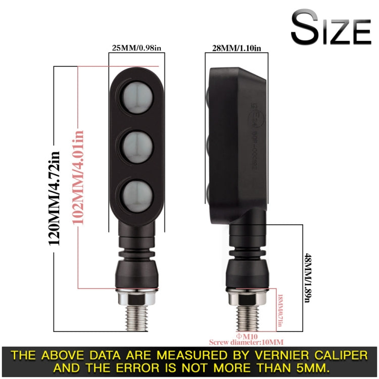 2 PCS KC050 Indicatore di direzione a LED per motocicletta, KC050