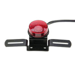 Luce freno rotonda retrò per moto da 2 pezzi con portatarga, Retro Round Brake Light