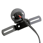 Luce freno rotonda retrò per moto da 2 pezzi con portatarga, Retro Round Brake Light